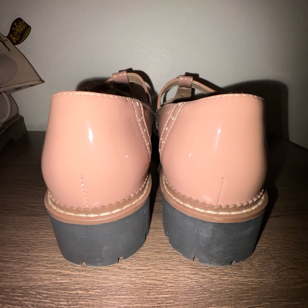 Pink Wingtip Mary Jane Shoes - Picture 3 of 4